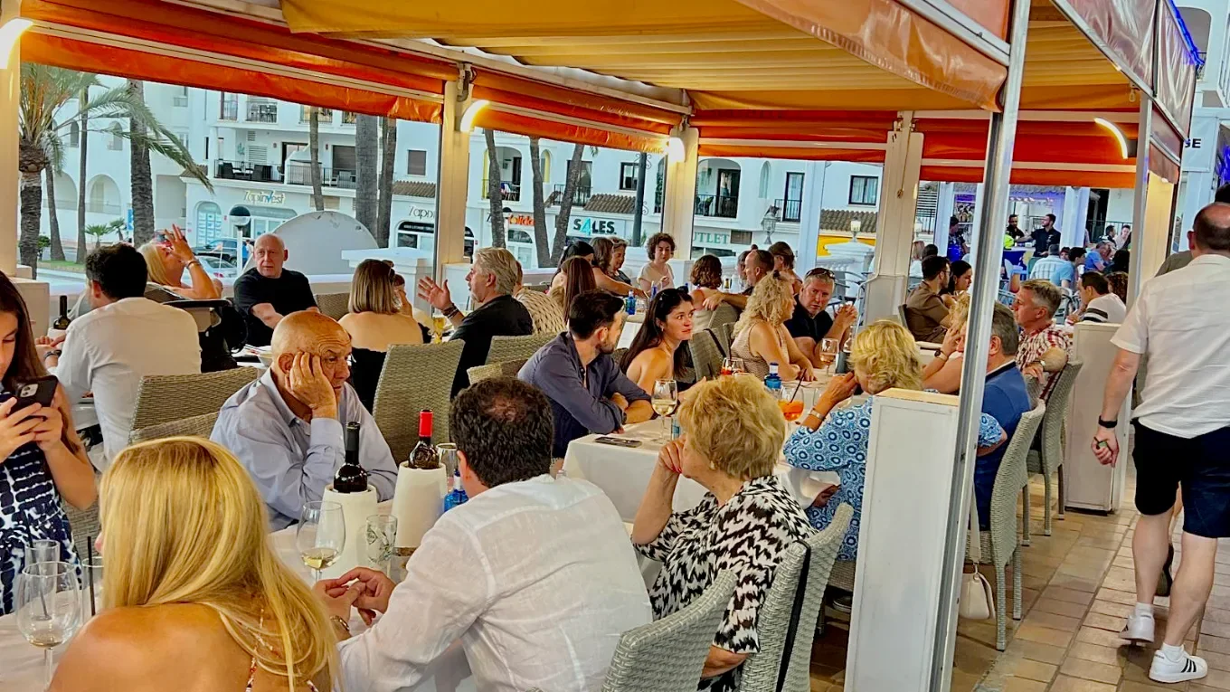 Busy terrace